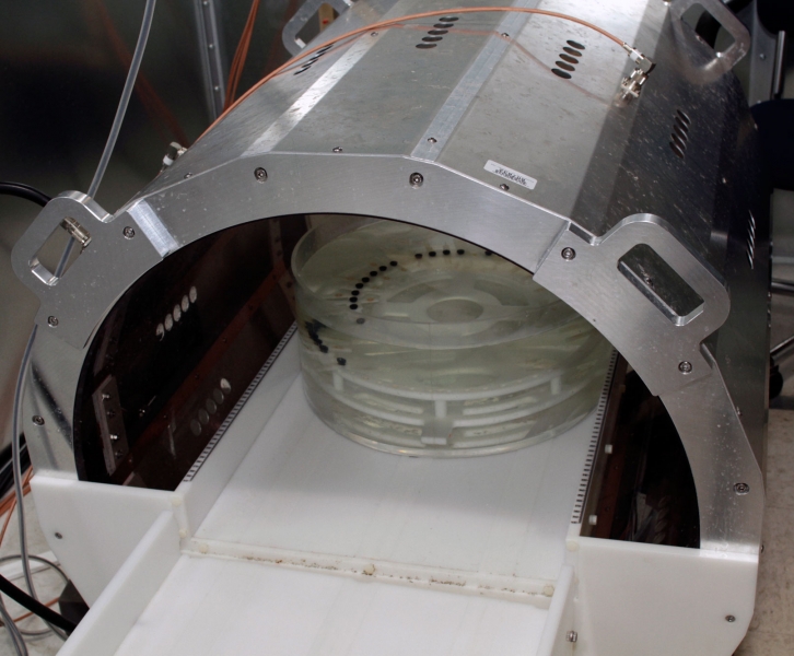 Professor Ji Chen and his students use this MRI machine to test its compatibility with metallic implantable devices.