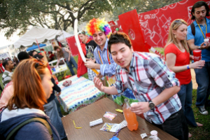 ECE students and faculty enjoy laughs, food, beer, and fun at the annual IEEE Chili Cook-Off, thanks to the sponsors.