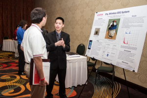 ECE student presents his poster design at the Capstone Design and Graduate Research Conference, held at the UH Hilton.